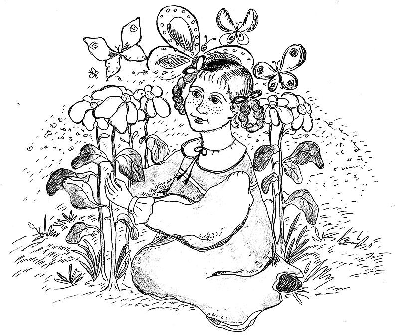 Поллианна рисунок для срисовки