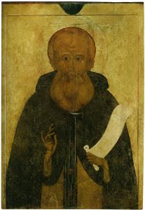 Преподобный Кирилл Белозерский. Икона XVI в.