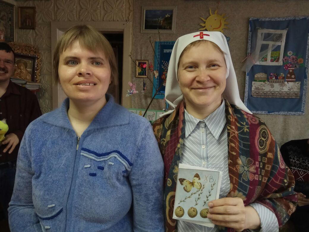 Евгения Васюкова на поздравлениях в социально-педагогическом центре реабилитации детей-инвалидов